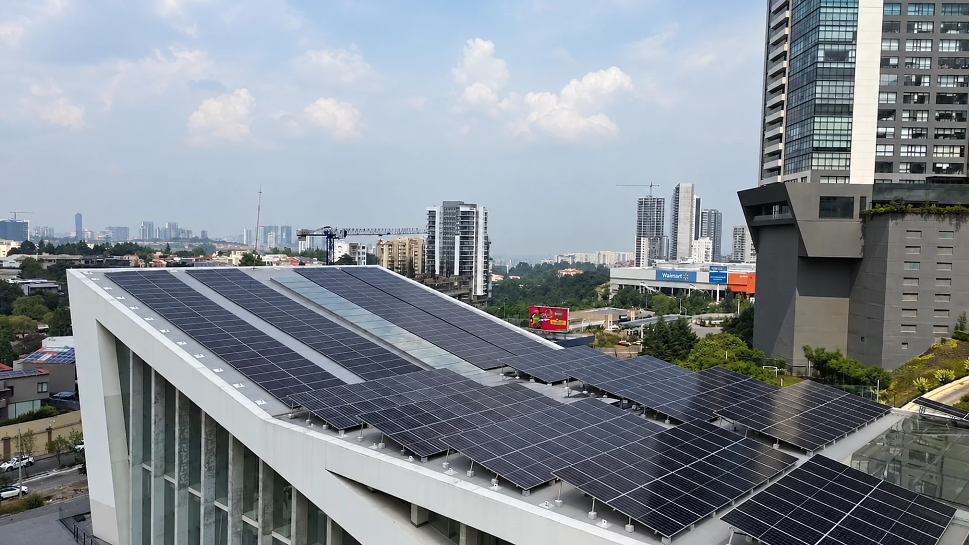 Sistema solar para la casa club Manigua en Huixquilucan